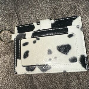 Cow print card holder
